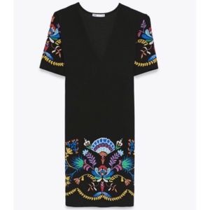 Zara Rubberized Print Dress NWT